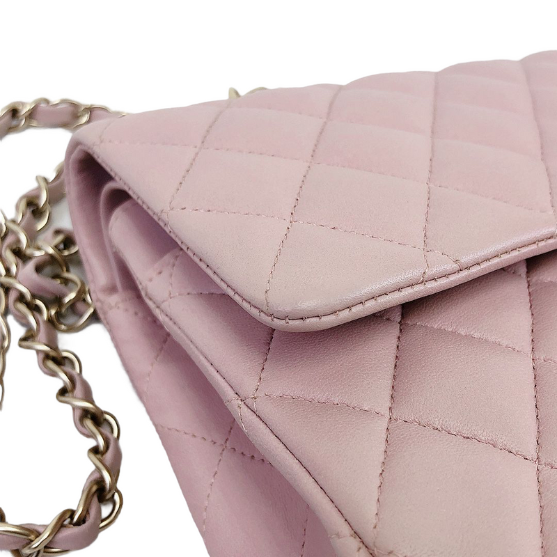 Chanel Heart Bag Medium Pink Lambskin GHW - Klueles