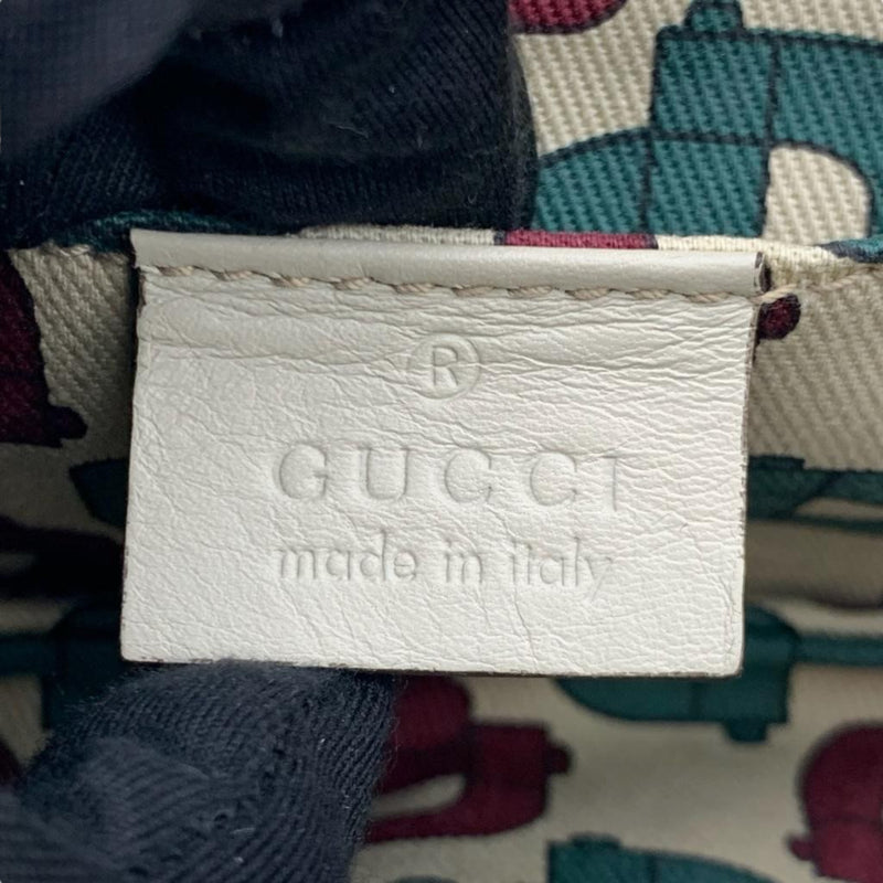 Guccissima Leather Shoulder Bag White GHW