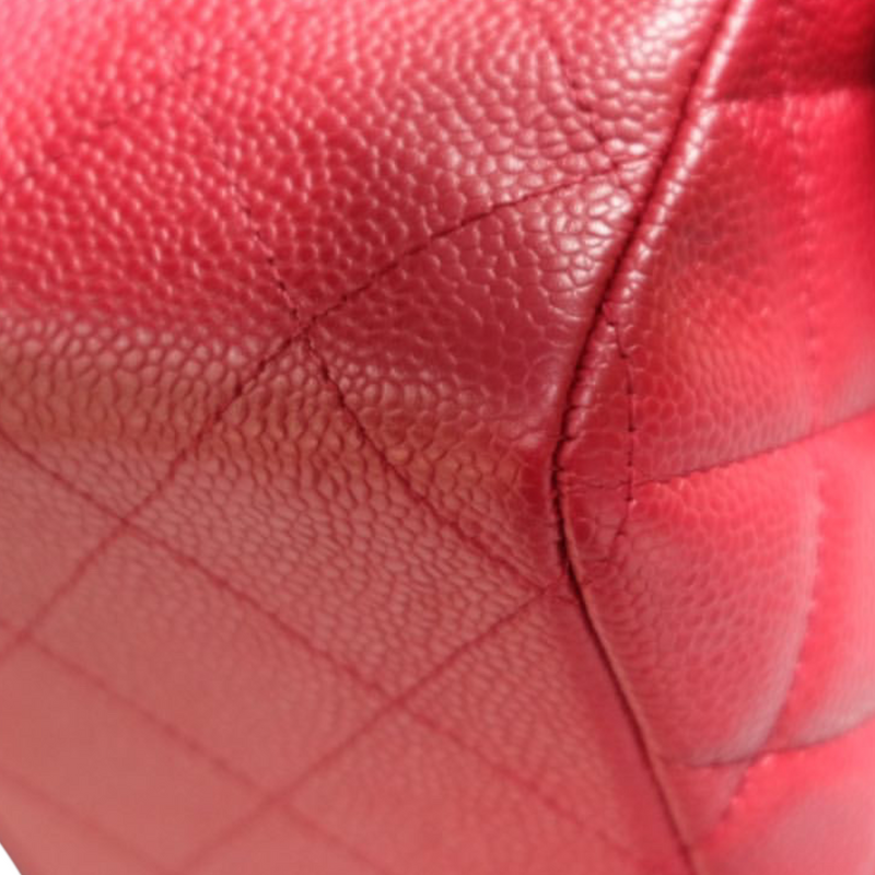 Single Flap Jumbo Caviar Red SHW