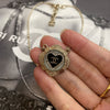 CC Heart Rhinestone Necklace 21A