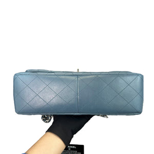 Classic Double Flap Lambskin Jumbo Blue SHW