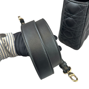 Small Cannage Lambskin ABC My Lady Dior Black GHW