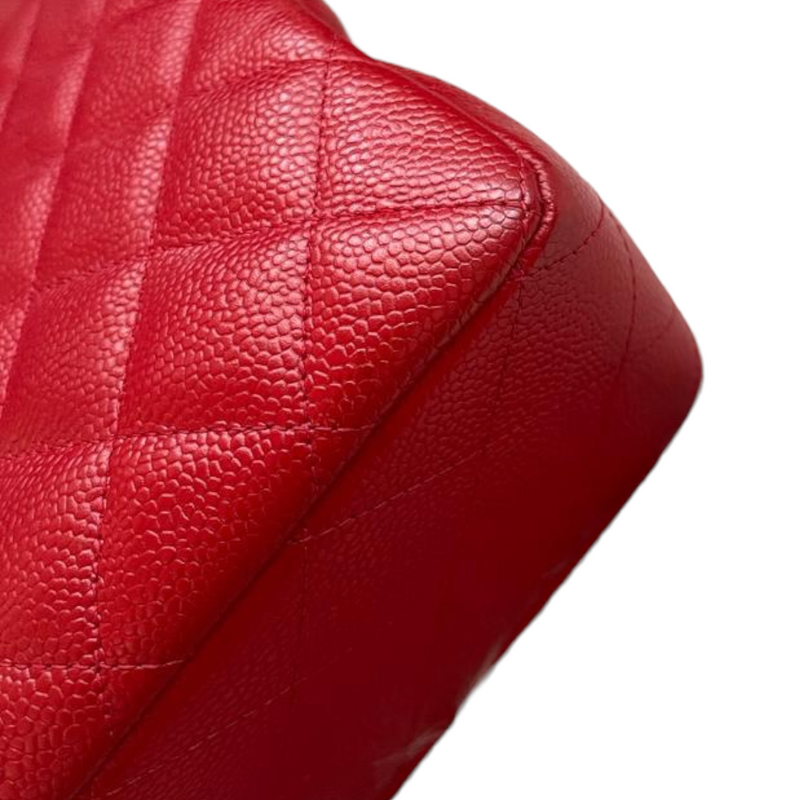 Single Flap Jumbo Caviar Red SHW