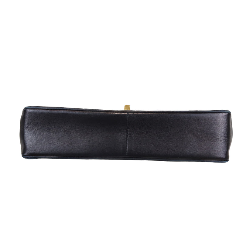 Mademoiselle Vintage Double Flap Medium Black GHW