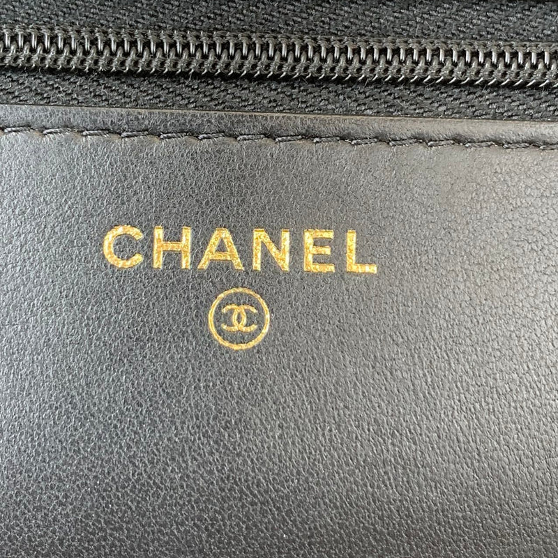 WOC Wallet on Chain Lambskin Black GHW