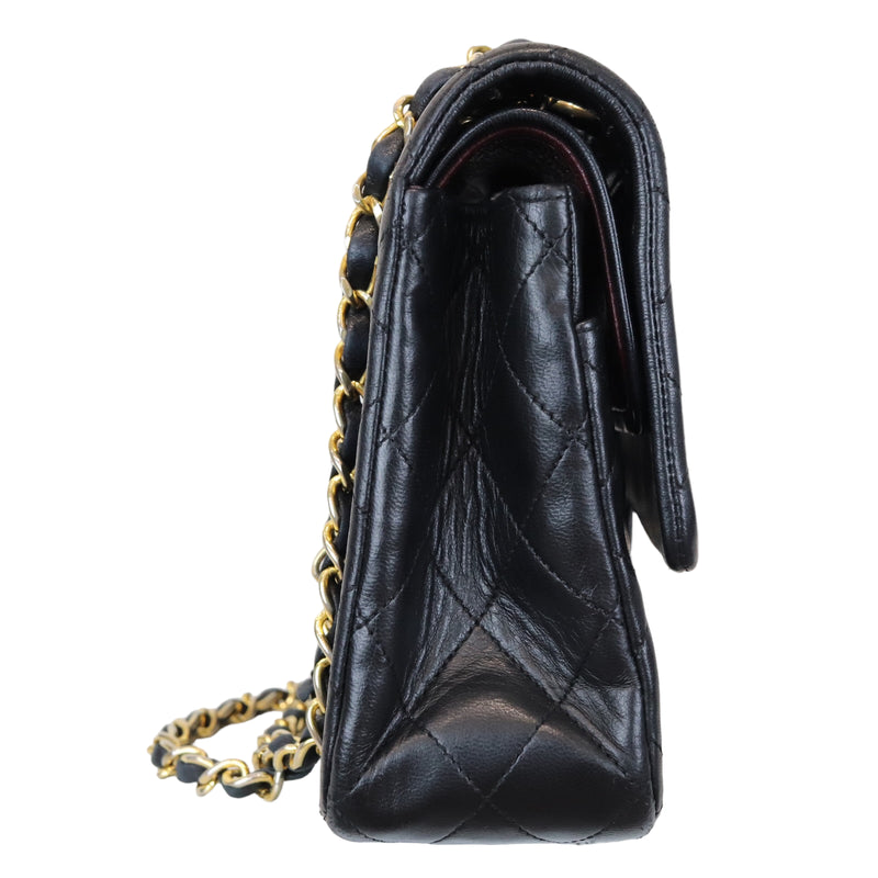 Classic Double Flap Medium Vintage Black GHW