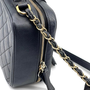 Medium CC Filigree Caviar Vanity Black GHW
