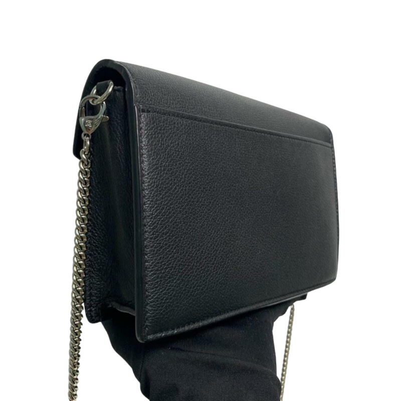 Mylockme Chain Pochette Leather Black SHW