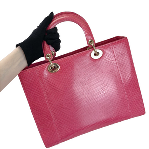 Lady Dior Large Snakeskin Pink LGHW