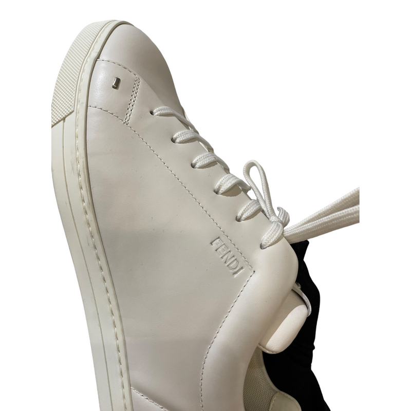 Fendi white leather sneakers sales