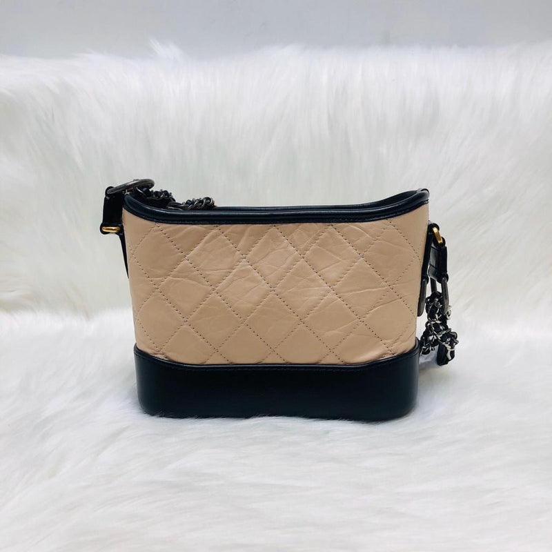 SASOM  bags Chanel Gabrielle Small Hobo Bag In Aged Calfskin And Smooth  Calfskin With Gold-Silver Tone & Ruthenium-Finish Metal Black Check the  latest price now!