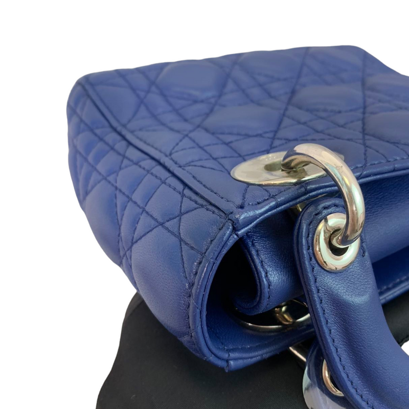 Mini Lady Dior Lambskin Blue SHW