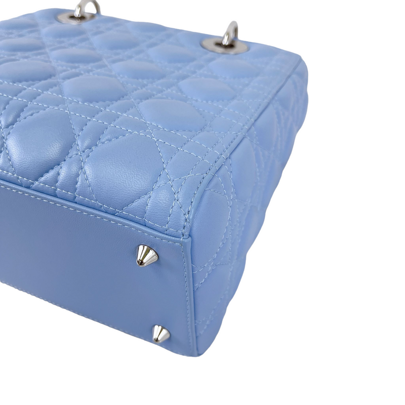 Lady Dior Lambskin Medium Blue SHW