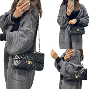 Classic Flap Medium Lambskin Black GHW