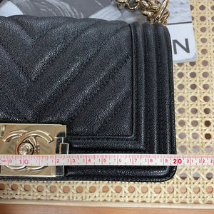 Small Le Boy Caviar Black GHW