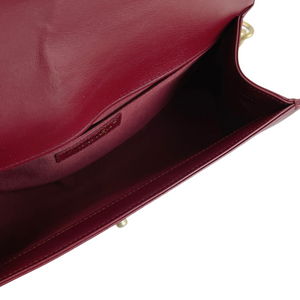 Quilted Old Medium Boy Calfskin Dark Red GHW