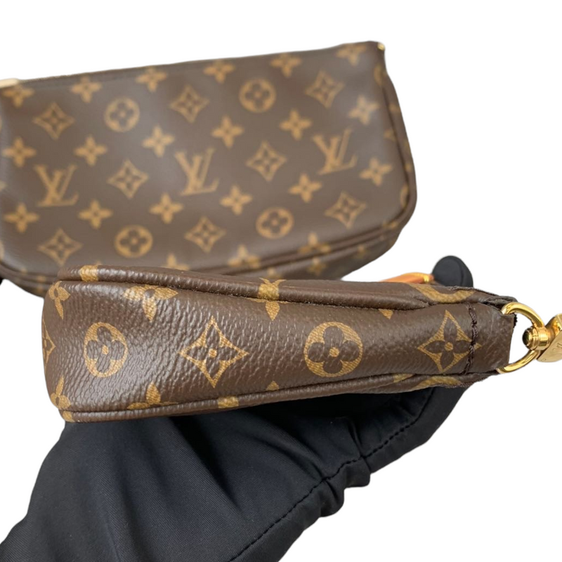 Louis Vuitton Khaki Monogram Multi Pochette Bag Trio Crossbody