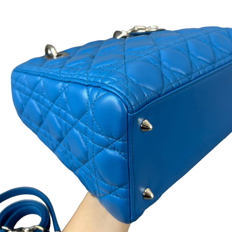 Lady Dior Medium Blue Lambskin SHW