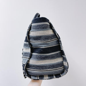 Striped Canvas Deauville Large Shopping Tote