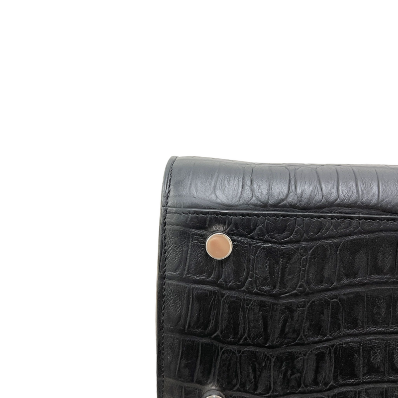 Small Sac De Jour Embossed Black SHW