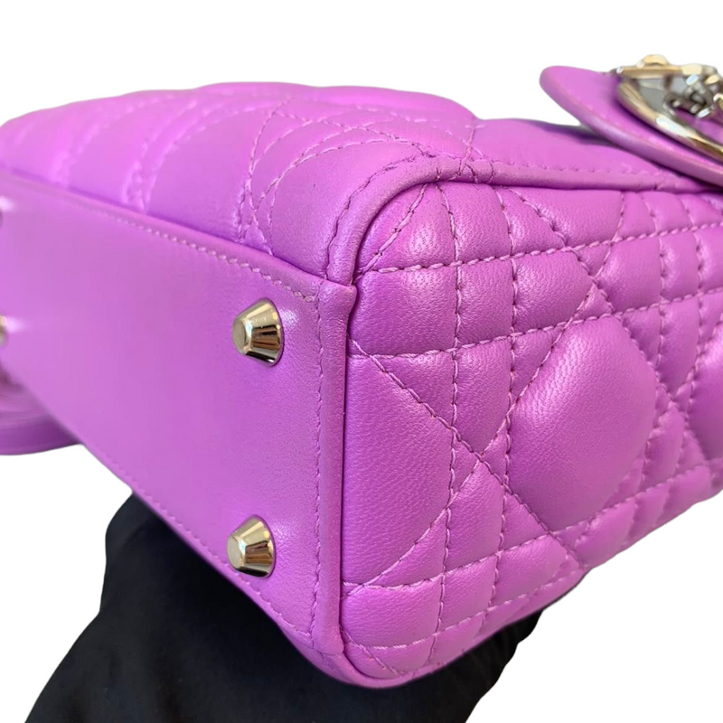 Lady Dior Mini Lambskin Purple SHW