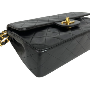 Vintage Classic Double Flap Lambskin Small Black GHW