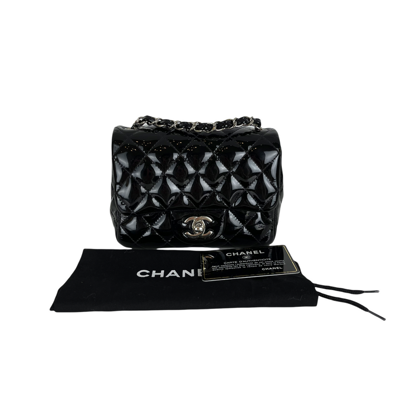 Classic Patent Mini Square Black SHW