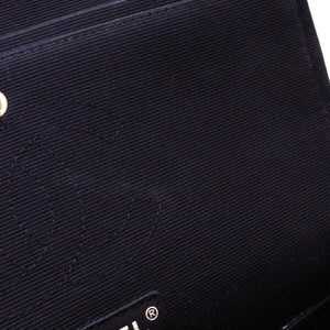 Medium Classic Flap Black Tweed SHW