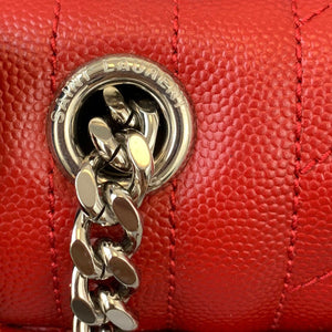 Medium Envelope Grain de Poudre Red GHW