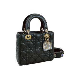 Lady Dior Lambskin Small Green SHW