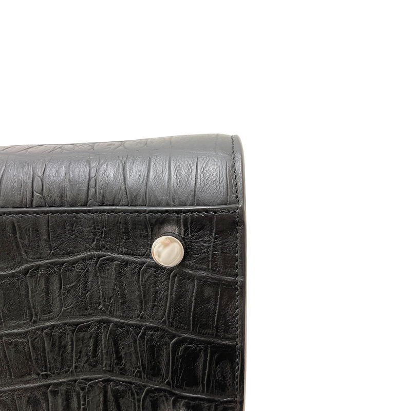 Small Sac De Jour Embossed Black SHW