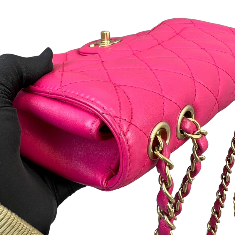 Mademoiselle Chic Mini Pink Lambskin GHW