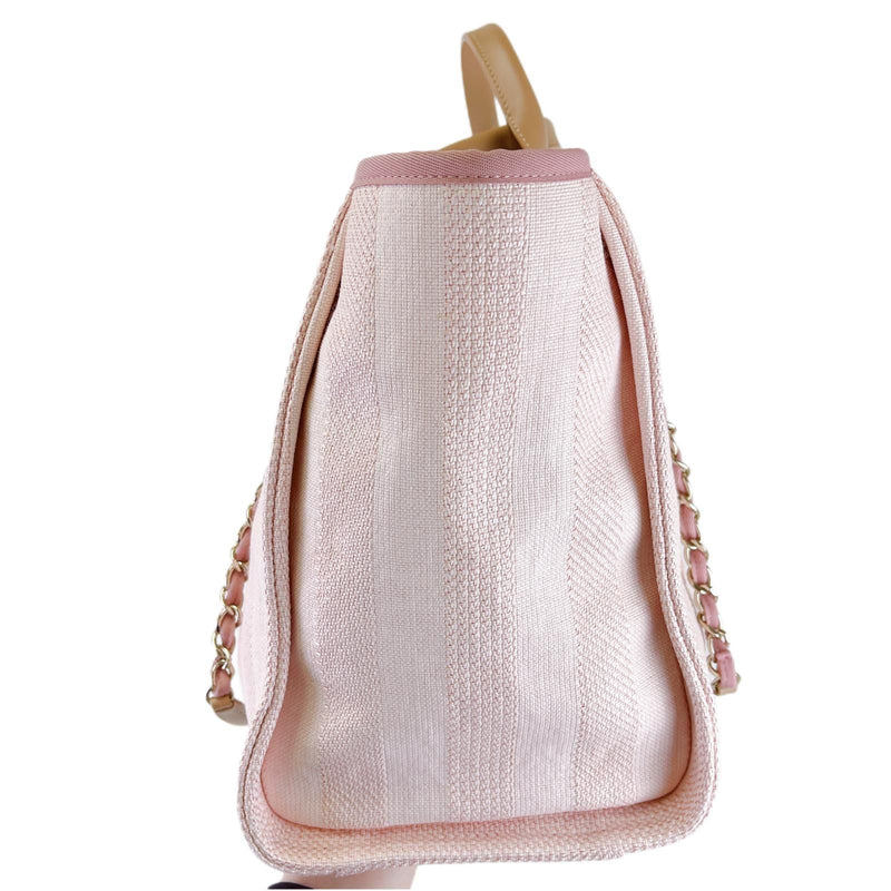 Medium Deauville Tote Mixed Fibers Pink SHW