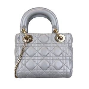 Mini Lady Dior Pearl Grey GHW