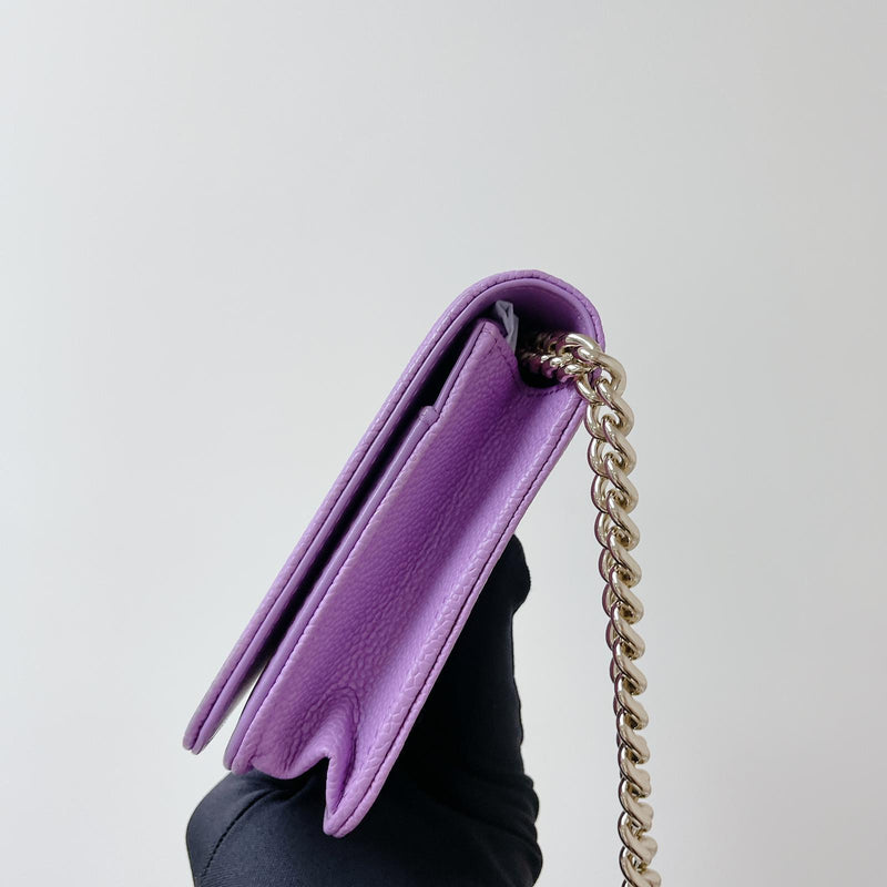 chanel caviar phone holder
