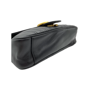 GG Marmont Small Matelassé Black GHW