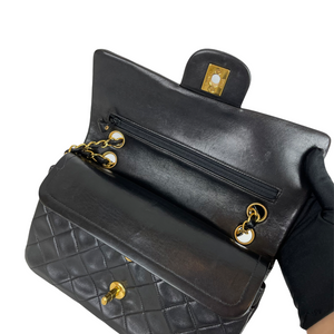 Vintage Classic Double Flap Lambskin Small Black GHW