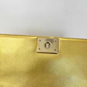 Old Medium Boy Bag in Patent Gold with GHW