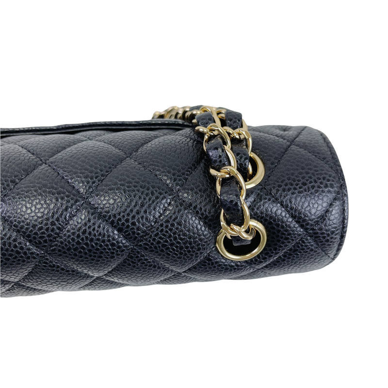 24 Almost New Chanel Classic Double Flap Medium Black Caviar with GHW