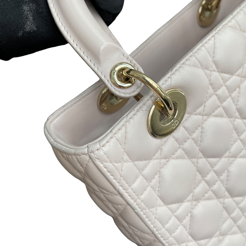 Lady Dior Medium Pink Lambskin GHW