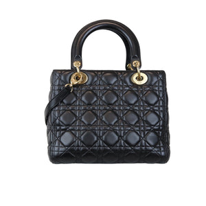 Lady Dior Medium Black GHW