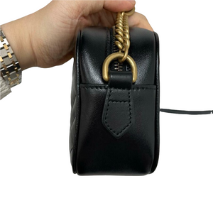 GG Marmont Mini Camera Black GHW