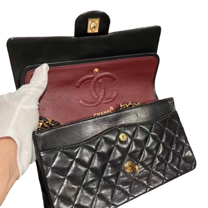 Vintage Classic Flap Medium Lambskin Black GHW