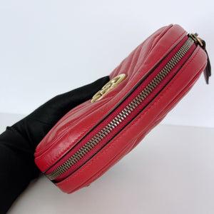 Marmont Belt Bag Red Leather GHW