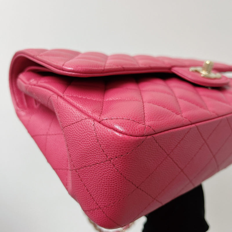 Classic Double Flap Medium Caviar Pink GHW