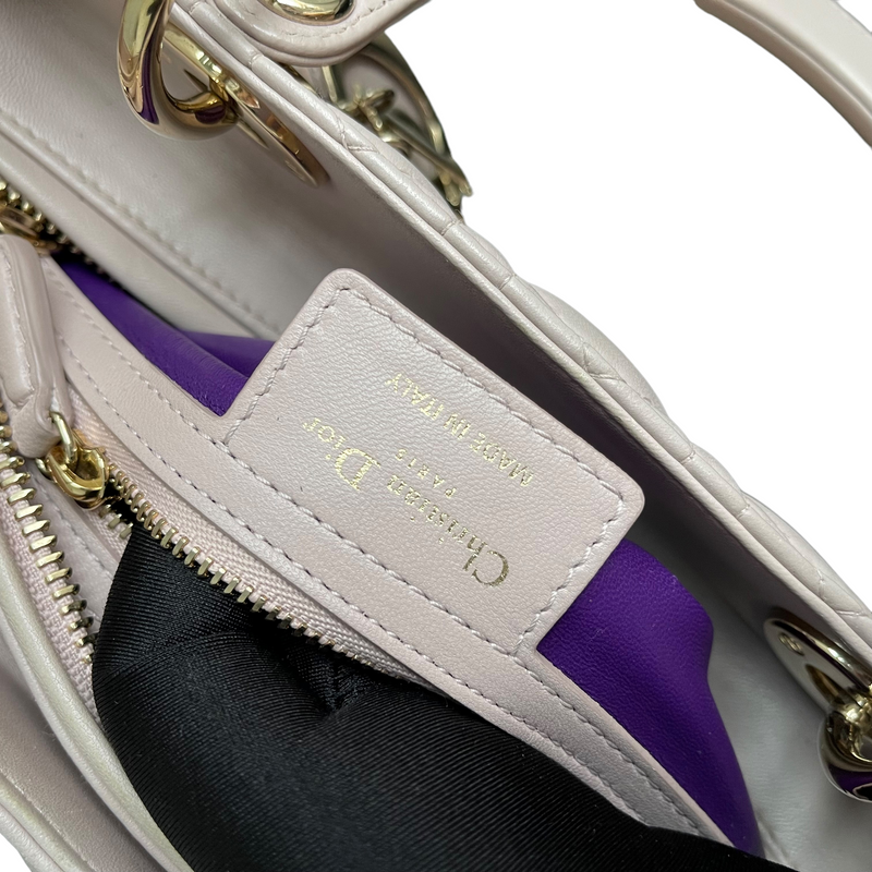 Lady Dior Medium Pink Lambskin GHW