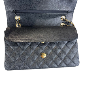 Medium Classic Flap Caviar Black GHW
