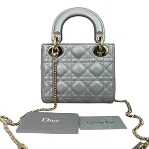 Mini Lady Dior Pearl Grey GHW