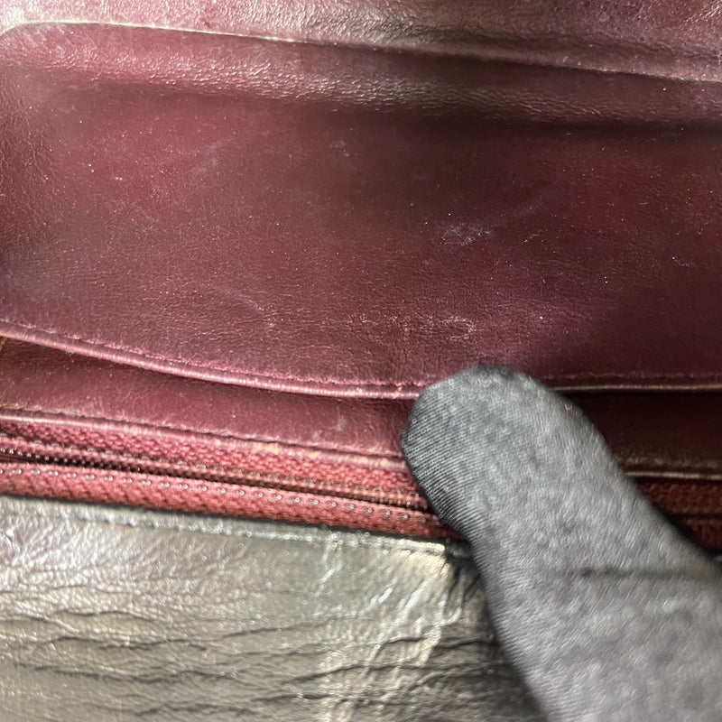 Square Mini Flap Lambskin Black GHW