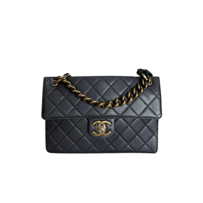 Seasonal Quilted Flap Black GHW